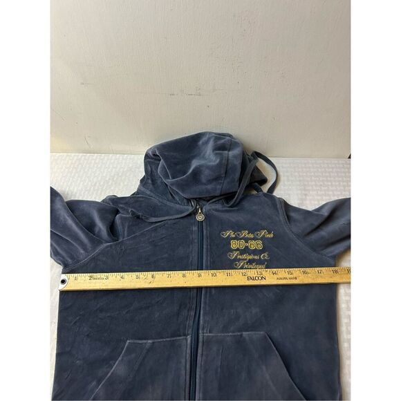 Victoria Secret VS Pink gray zipper jacket Phi-Beta velour Small - Picture 7 of 8
